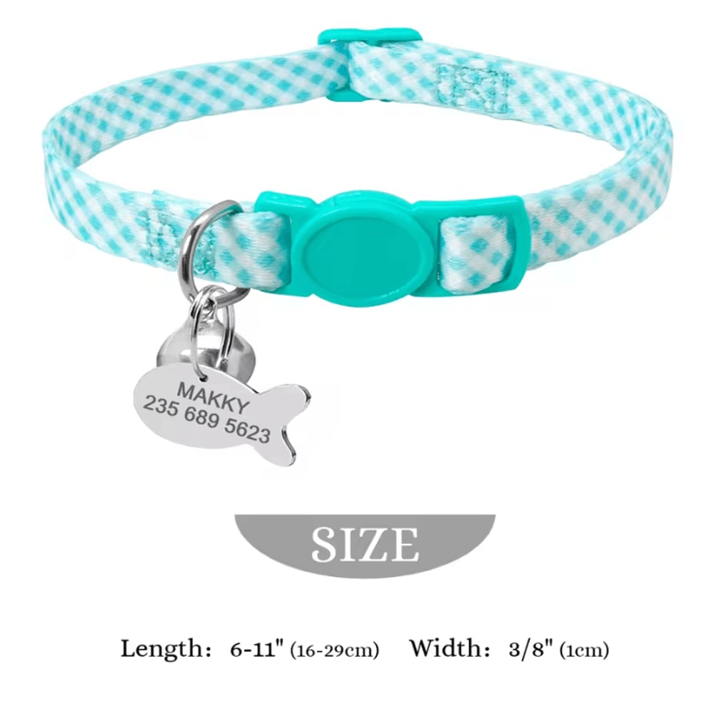 Personalized Engraved Nylon Pet Collar For Cats Small Dogs 4