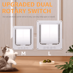 4-way locking cat door for interior doors