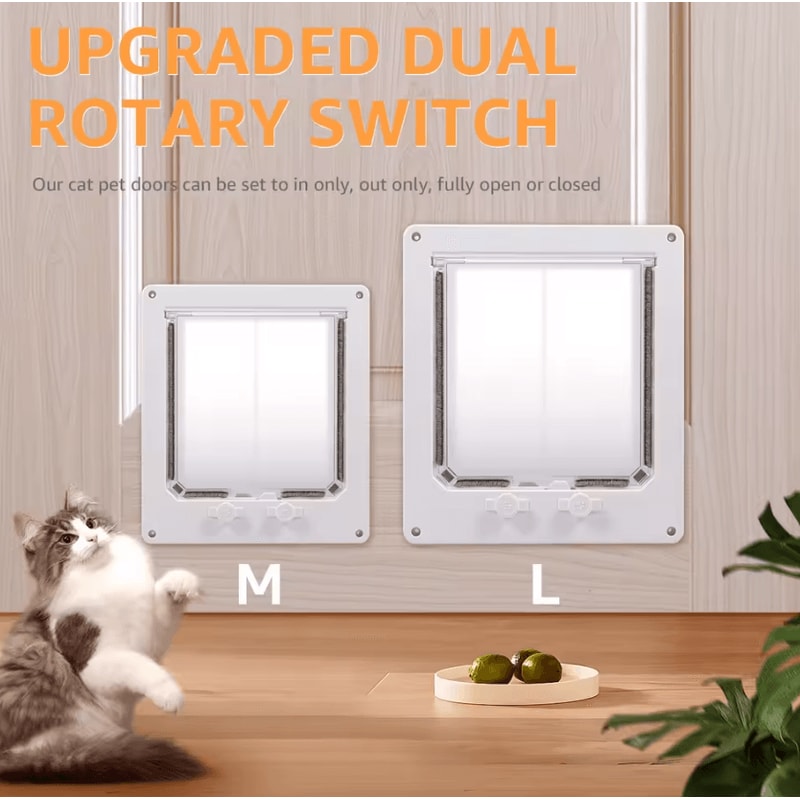 4Way Locking Cat Door For Interior Doors 0