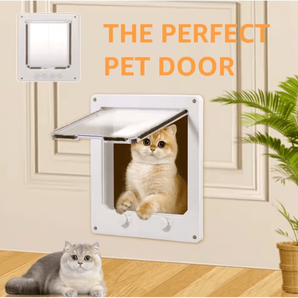 4Way Locking Cat Door For Interior Doors 1