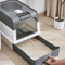 FoldAway Portable Cat Litter Box With Splash Guard Scoop 4