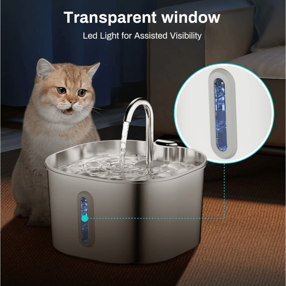 AquaFlow Stainless Steel Automatic Pet Water Fountain 22L 3