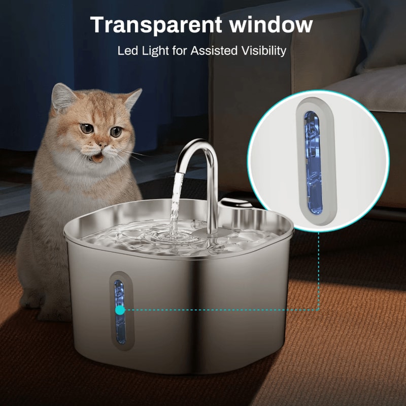 AquaFlow Stainless Steel Automatic Pet Water Fountain 22L 3