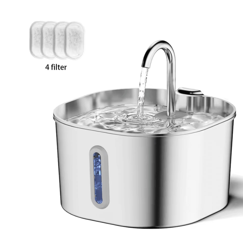 AquaFlow Stainless Steel Automatic Pet Water Fountain 22L 7