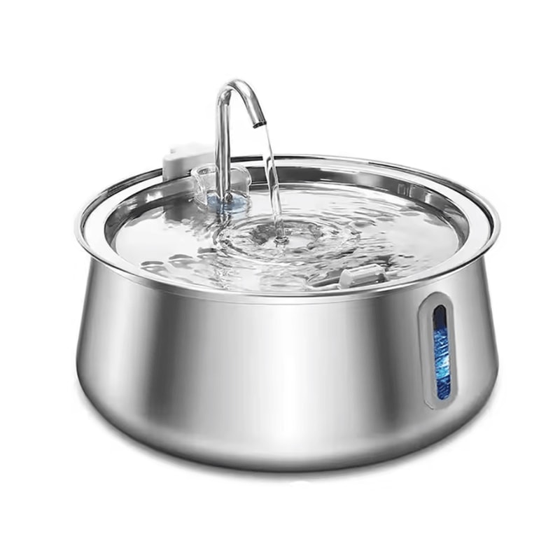 AquaPure 4L Stainless Steel Pet Water Fountain 3