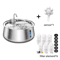 AquaPure 4L Stainless Steel Pet Water Fountain 5