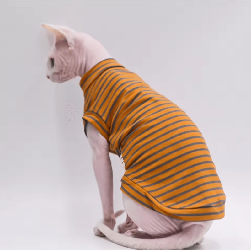 BreezyFit Cotton Summer Vest For Hairless Cats 2