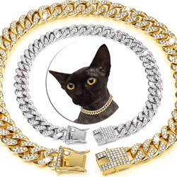 royalpaws cuban link rhinestone pet necklace