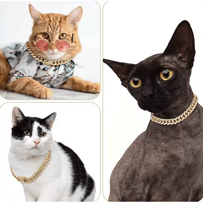 RoyalPaws Cuban Link Rhinestone Pet Necklace 3
