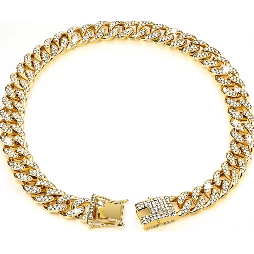 RoyalPaws Cuban Link Rhinestone Pet Necklace 4