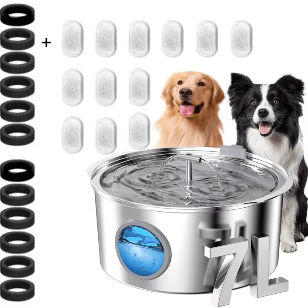 HydroMax 7L Stainless Steel Pet Water Fountain 5