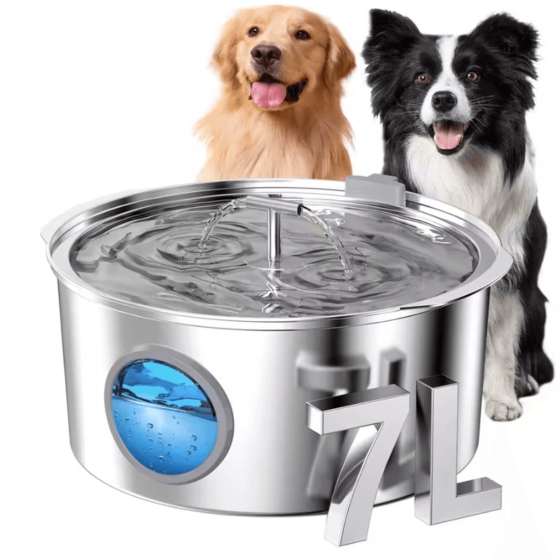 HydroMax 7L Stainless Steel Pet Water Fountain 6