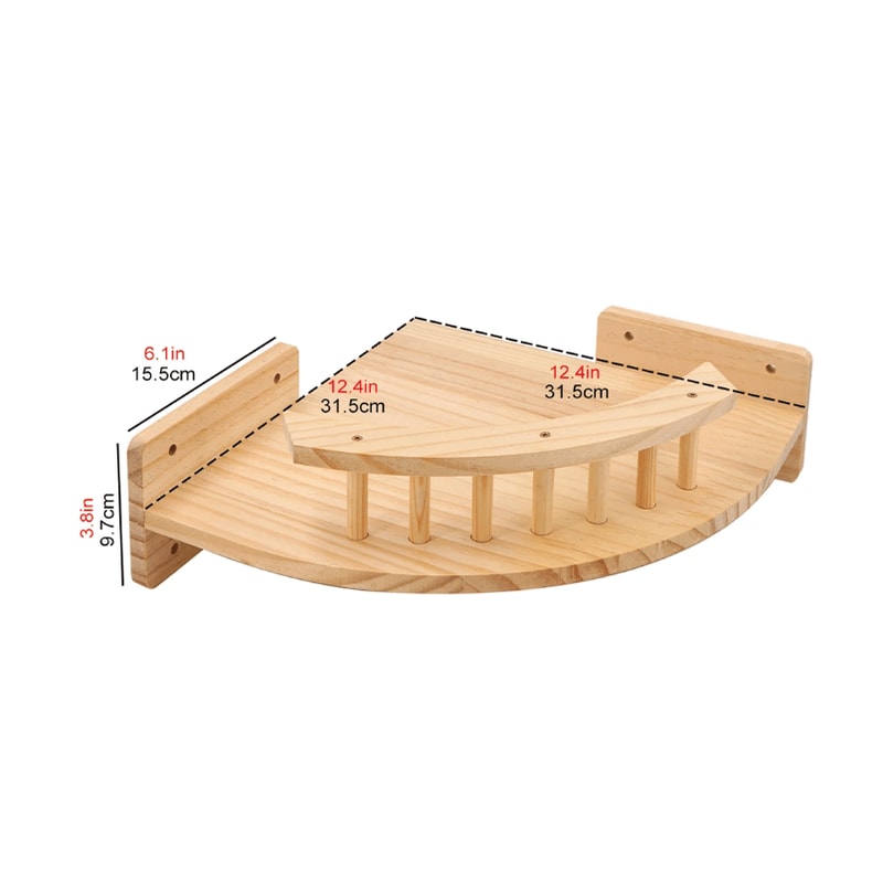 Wall Mounted Cat Climbing Rope With Wooden Steps And Sisal Scratcher For Indoor Cats 6