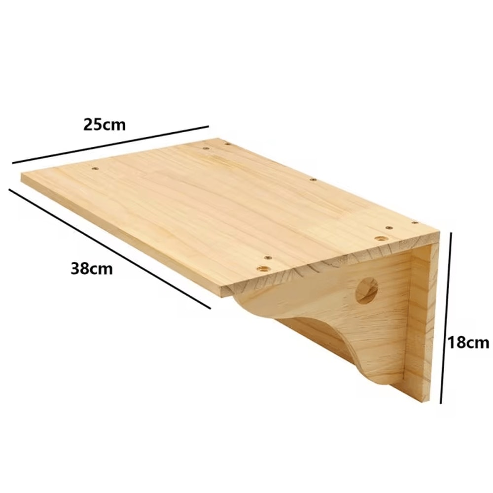 Wall Mounted Wooden Cat Climbing Shelves With Sisal Scratching Post Hammock And Pedals 3