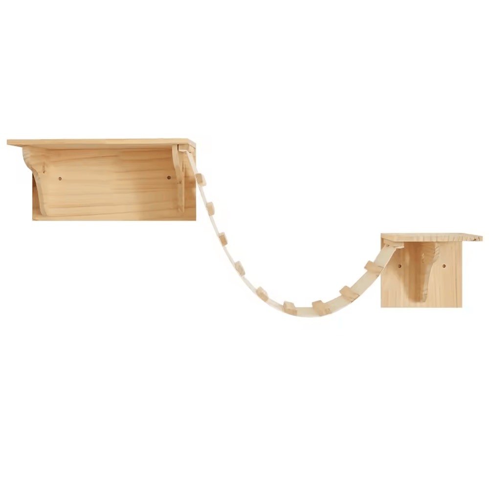 Wall Mounted Cat Shelves With Hammock And Steps For Indoor Climbing And Rest 4