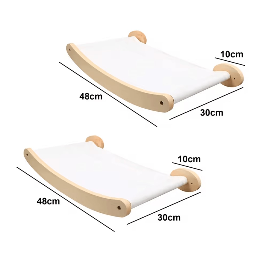 Wall Mounted Cat Shelves With Hammock And Steps For Indoor Climbing And Rest 10