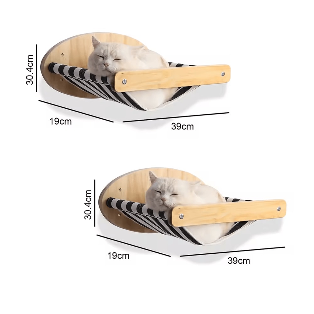 Wall Mounted Cat Shelves With Hammock And Steps For Indoor Climbing And Rest 5