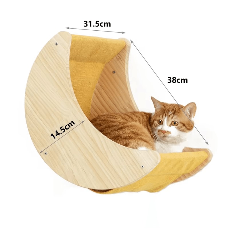 Wall Mounted Cat Bridge And Climbing Ladder With Sisal Scratcher For Indoor Cats 8