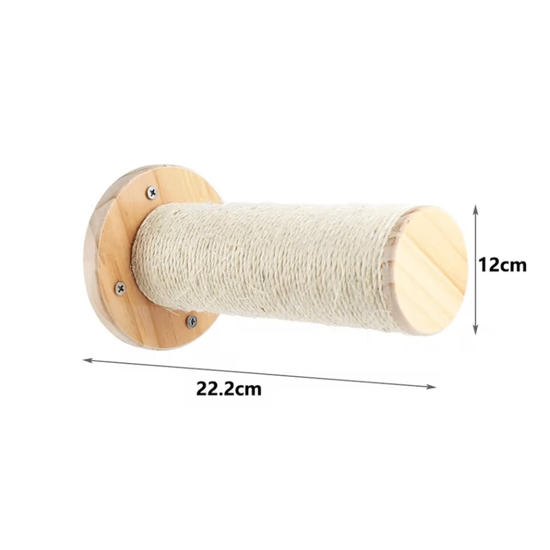 Wall Mounted Cat Tree With Sisal Scratching Post Hammock And Climbing Platforms 2