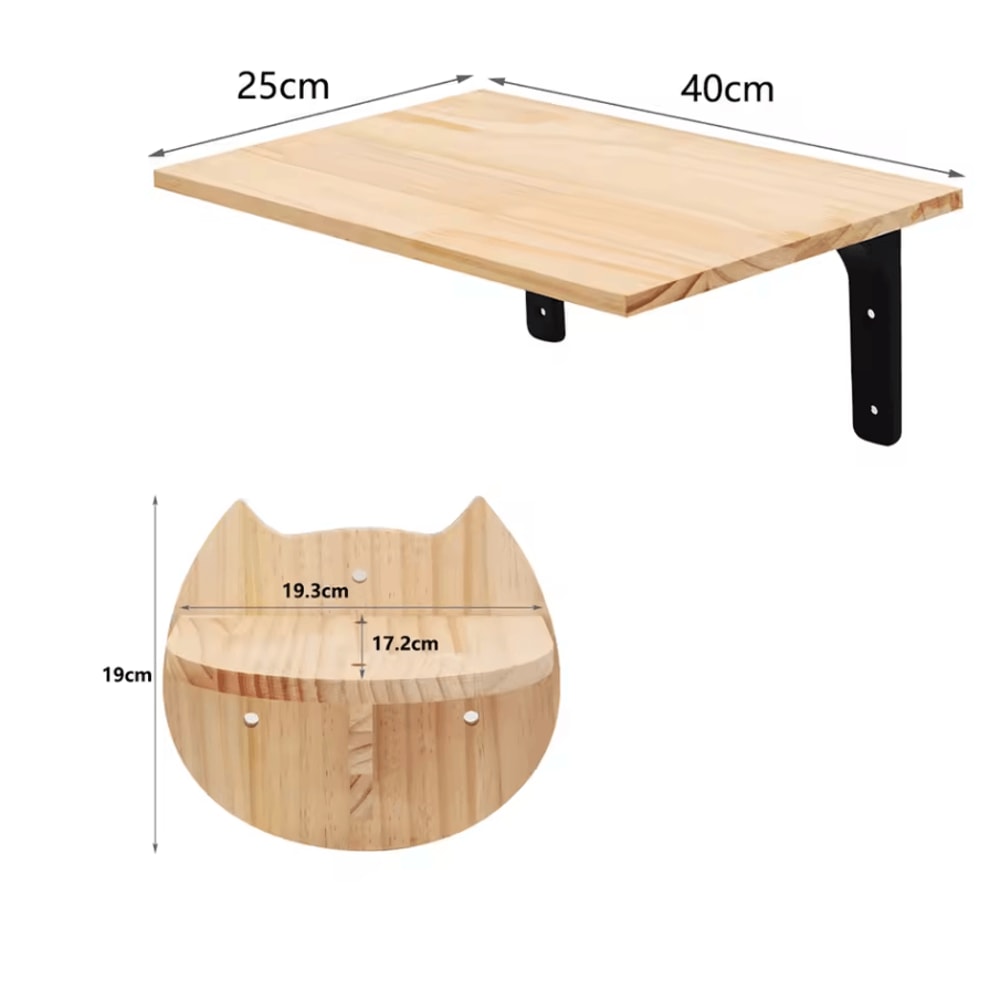 Wall Mounted Cat Shelves With Hammock Sisal Scratching Post And Climbing Ladder 4