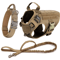 Tactical Dog Harness Collar And Leash Set For Large Dogs With No Pull Control 10
