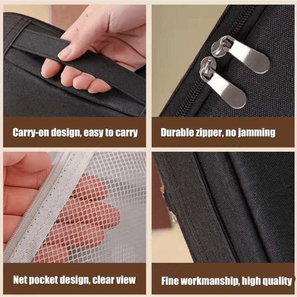 Large Capacity Standing Makeup Bag Organizer With MultiCompartment Storage 2