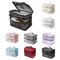 Double Layer Makeup Bag Large Capacity Cosmetic Organizer With Mesh Pockets 1