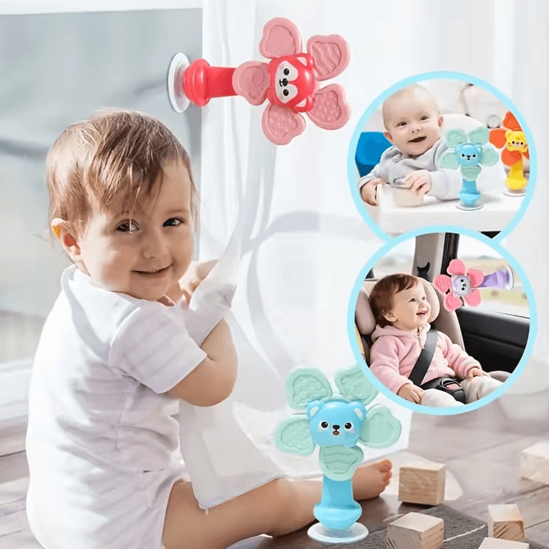 Baby Sensory Suction Spinner Toy Calming Fidget Toy For Infants And Toddlers 3