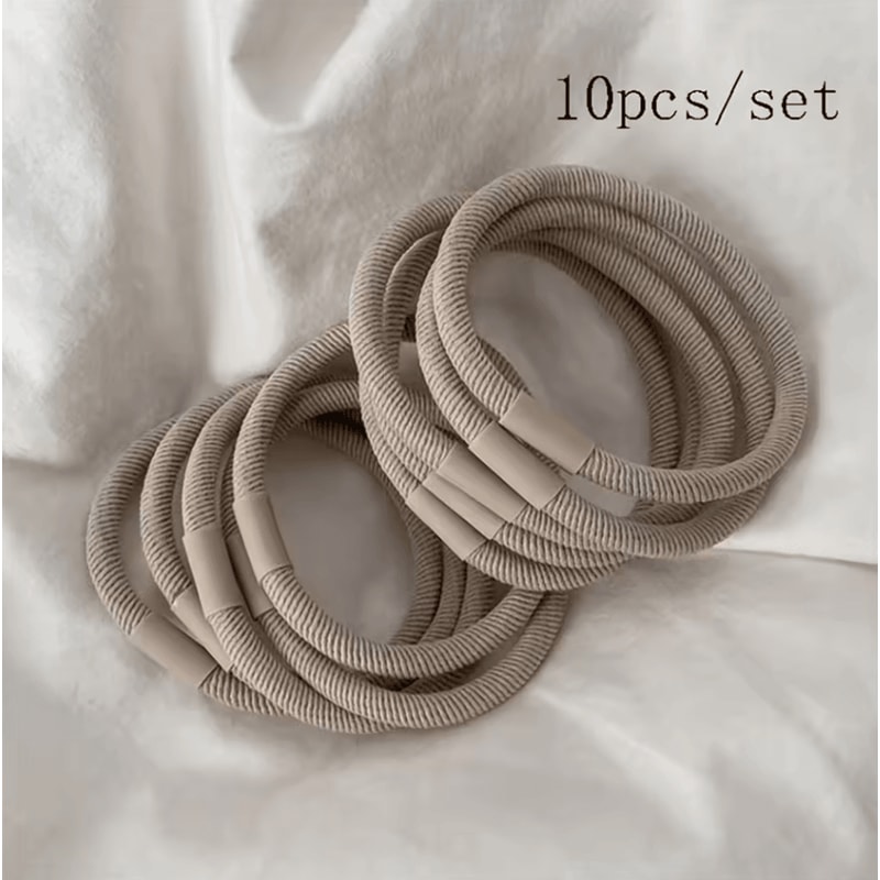 Elastic Hair Bands Set Thick High Elasticity Hair Ties For Women And Girls 5