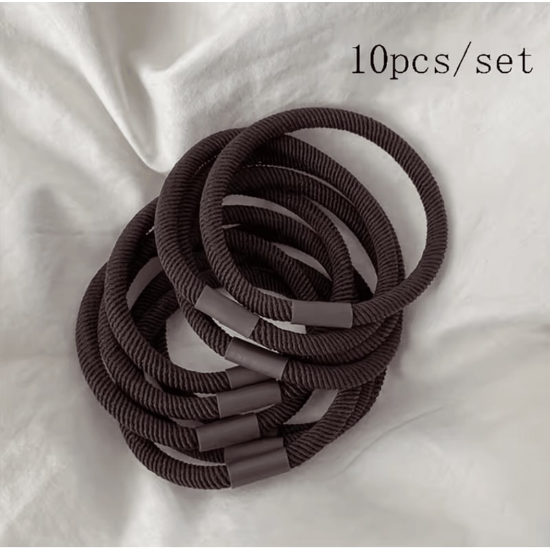 Elastic Hair Bands Set Thick High Elasticity Hair Ties For Women And Girls 7