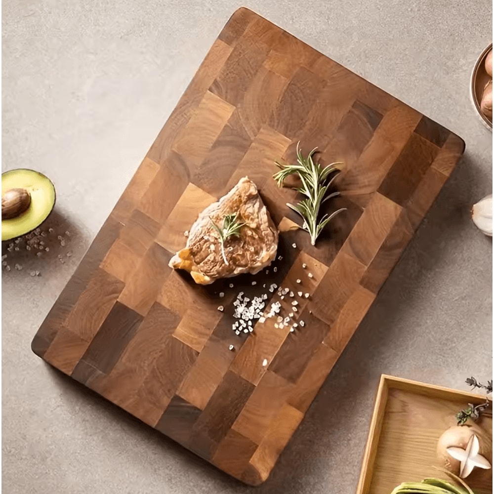 Large Heavy Duty Wood Chopping Board Natural Wood Grain Butcher Block 0