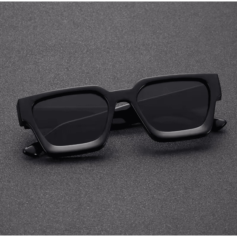 Unisex Square Frame Fashion Sunglasses Stylish Plastic Shades For Beach Driving Street Photography 0