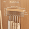 LeftSide PullOut Sliding Closet Hanger With 8 Hooks SpaceSaving Wardrobe Organizer 2