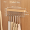 LeftSide PullOut Sliding Closet Hanger With 8 Hooks SpaceSaving Wardrobe Organizer 2