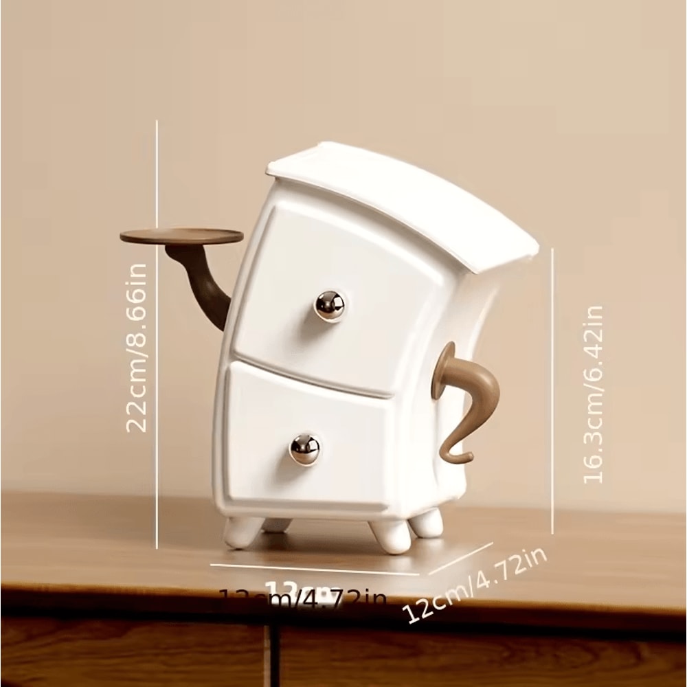 Unique Shape Jewelry And Cosmetic Storage Box Compact Puff And Accessory Organizer Tray 3