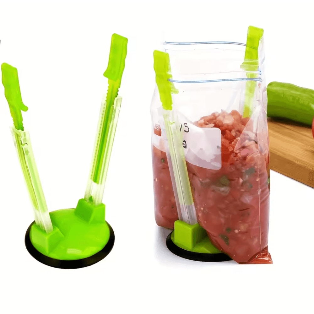 Adjustable Vertical Bag Holder Kitchen Countertop Rack Grocery And Plastic Bag Organizer 0