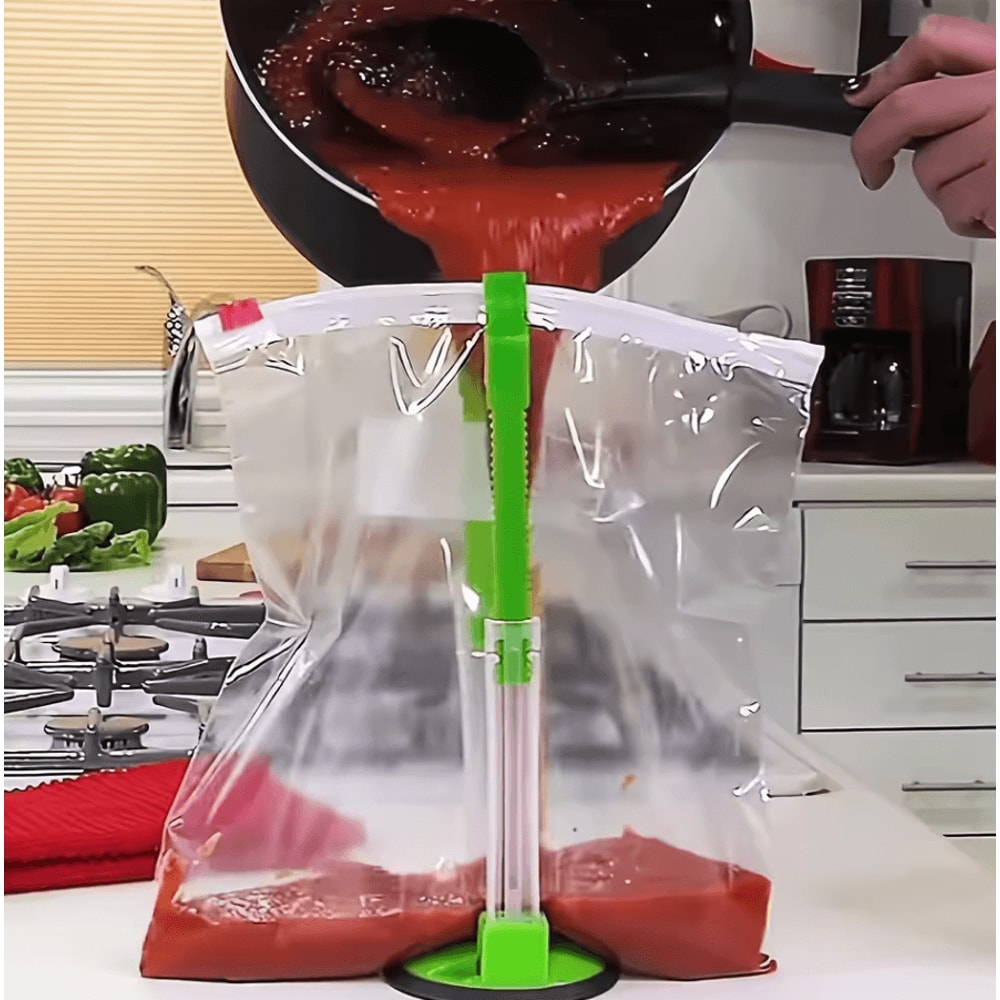 Adjustable Vertical Bag Holder Kitchen Countertop Rack Grocery And Plastic Bag Organizer 2