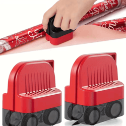 multi-use cylindrical paper cutter tool for gift wrap craft and office use