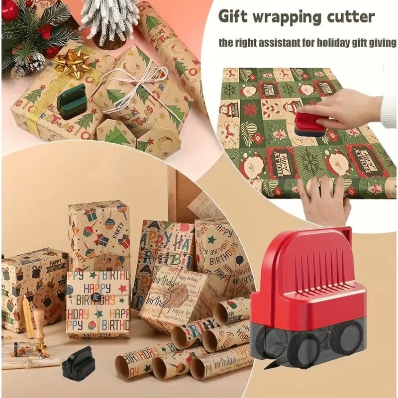 MultiUse Cylindrical Paper Cutter Tool For Gift Wrap Craft And Office Use 3