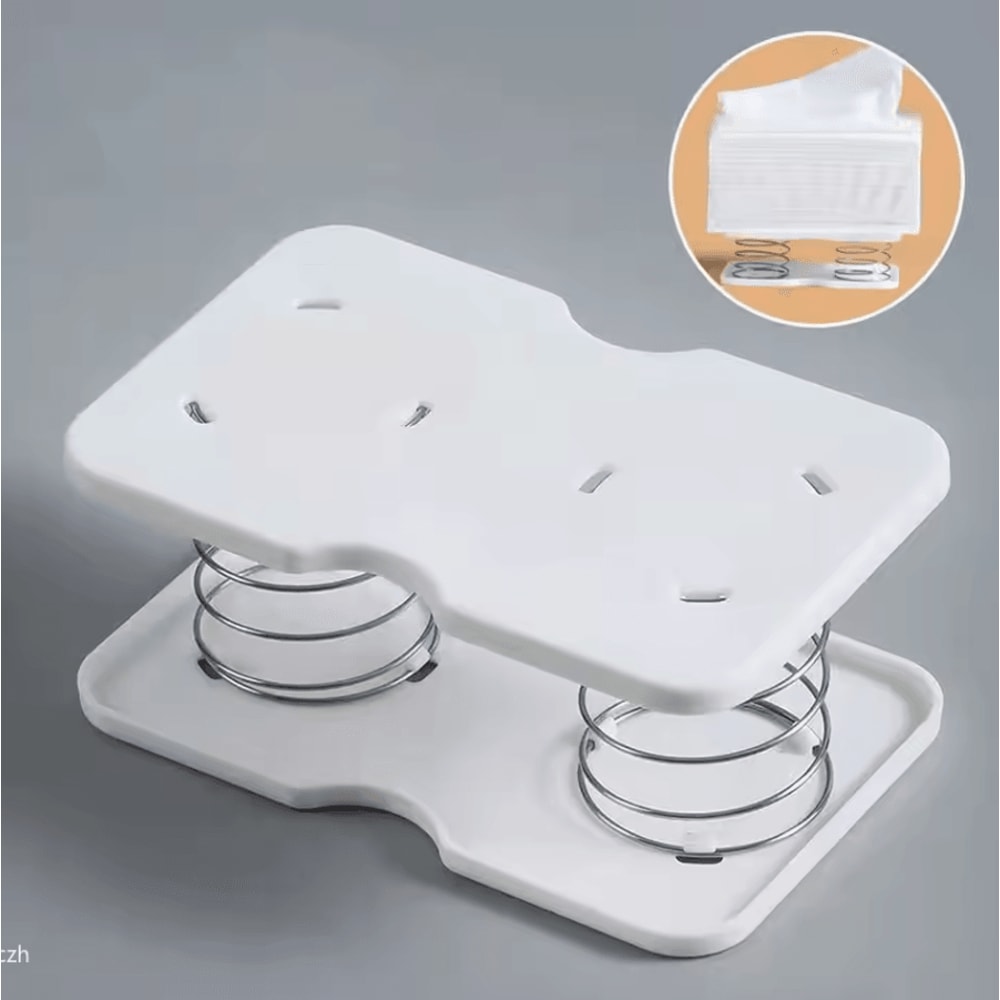Spring Loaded Automatic Tissue Dispenser Box Holder For Home And Office 0