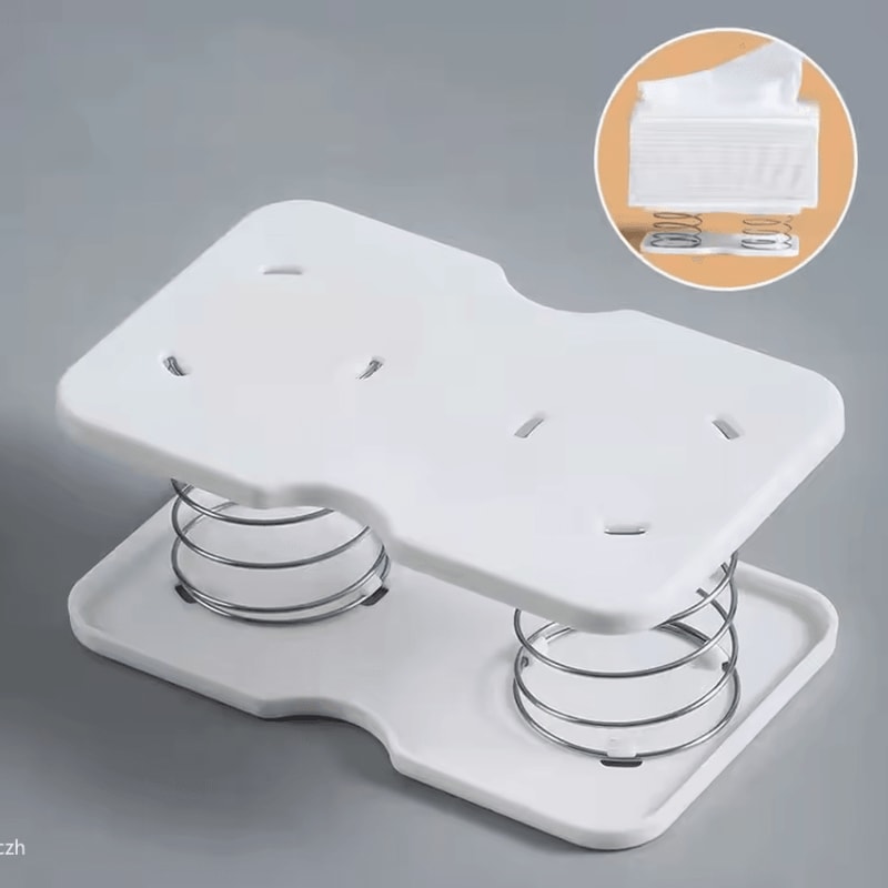 Spring Loaded Automatic Tissue Dispenser Box Holder For Home And Office 0