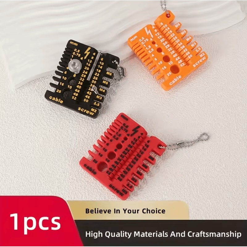 Portable Thread Checker And Drill Bit Gauge Nut Screw Measurement Tool 0