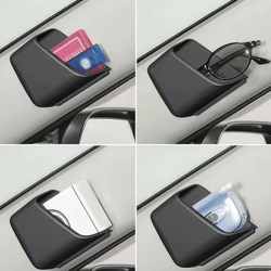 anti-slip car phone and glasses organizer dual compartment vehicle interior storage holder