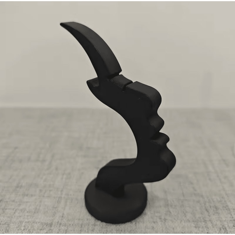 Artistic Curved Glasses Display Stand Sleek Modern Eyeglass Holder Case 5