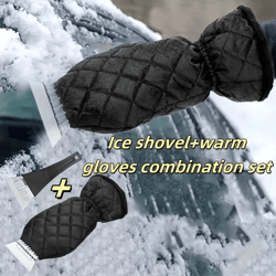 heavy duty windproof winter car ice scraper and snow removal tool with reinforced grip
