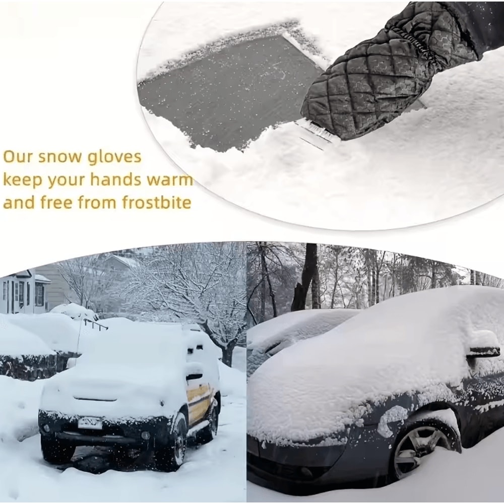 Heavy Duty Windproof Winter Car Ice Scraper And Snow Removal Tool With Reinforced Grip 1