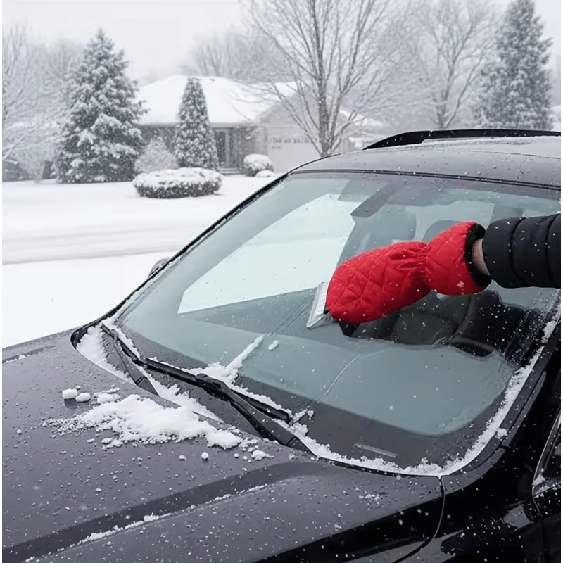 Heavy Duty Windproof Winter Car Ice Scraper And Snow Removal Tool With Reinforced Grip 2