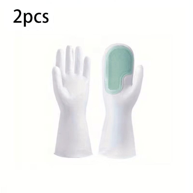 Waterproof Rubber Latex Dishwashing Gloves 2pcs Heavy Duty Kitchen And Cleaning Gloves 5