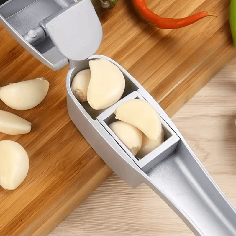 2in1 Aluminum Garlic Press And Slicer Grinder MultiFunction Kitchen Tool 1