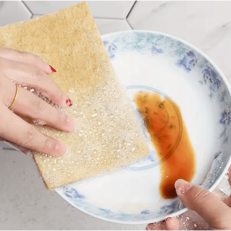 5pcs Reusable Coconut Fiber Scouring Pads Natural NonWoven Cleaning Scrubbers 3